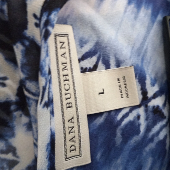 Dana Buchman Tie Dye Look 2 Tiered Top Sz L - Picture 6 of 9